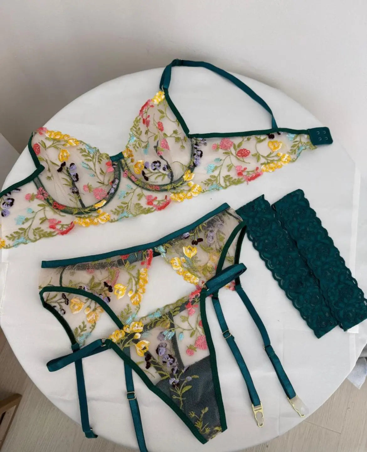 LIGUERO FLORAL LR LINGERIE